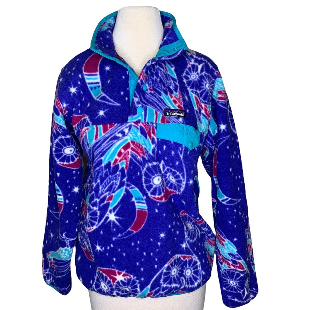 Patagonia synchilla snap t harvest moon owl patterned Fleece